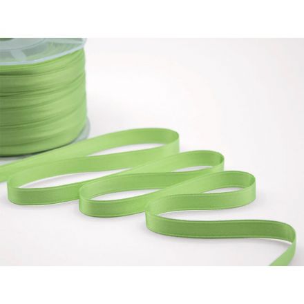 Apple green double satin ribbon 10 mm